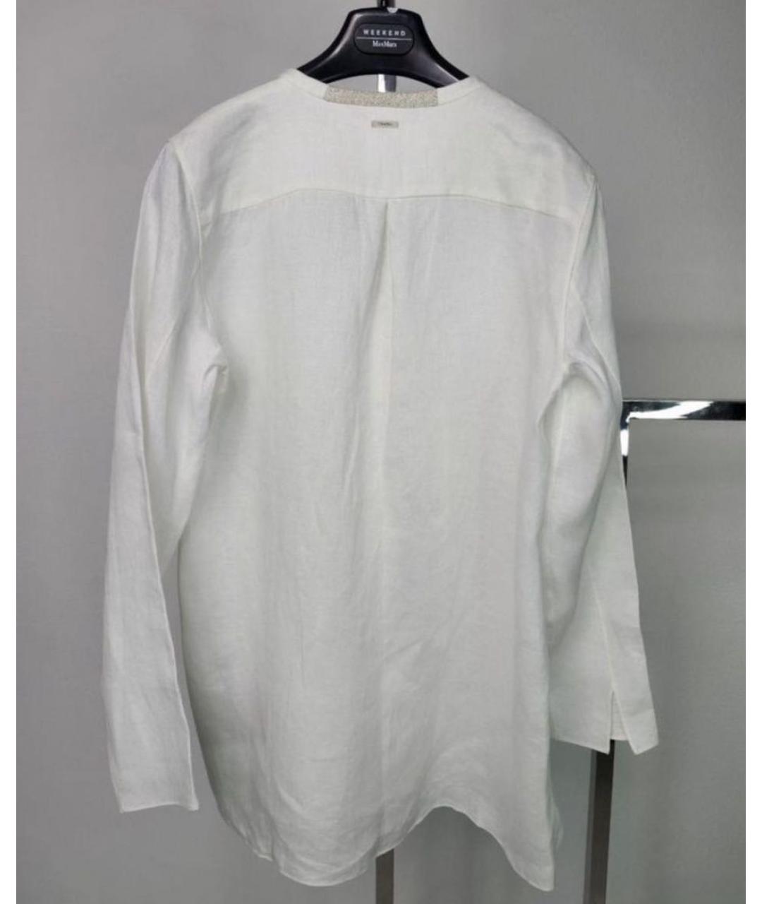 MAX MARA Белая хлопковая рубашка, фото 2