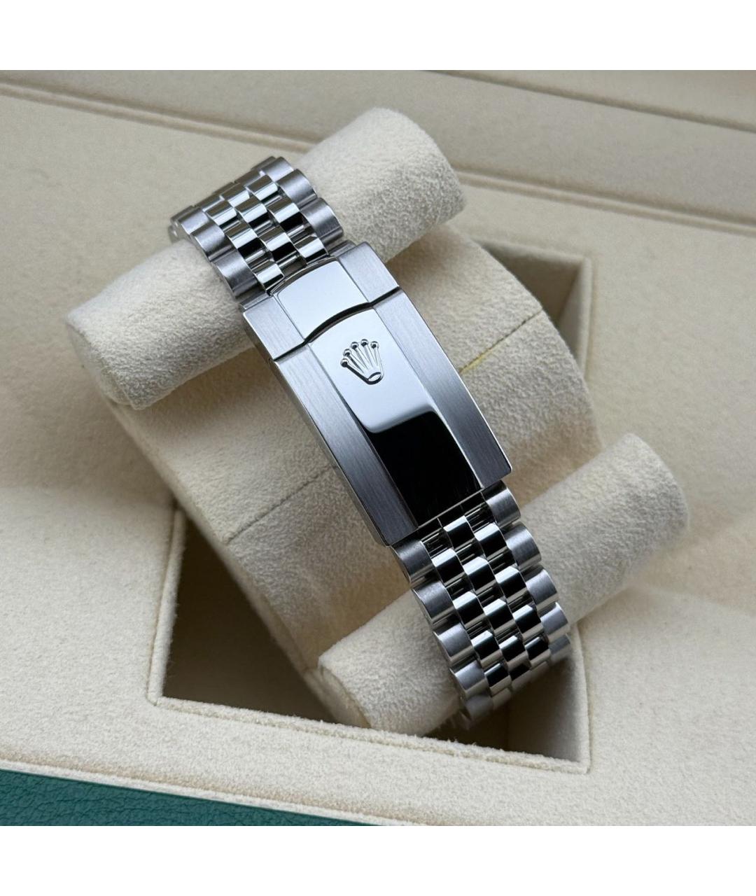 ROLEX Белые часы из золота и стали, фото 5