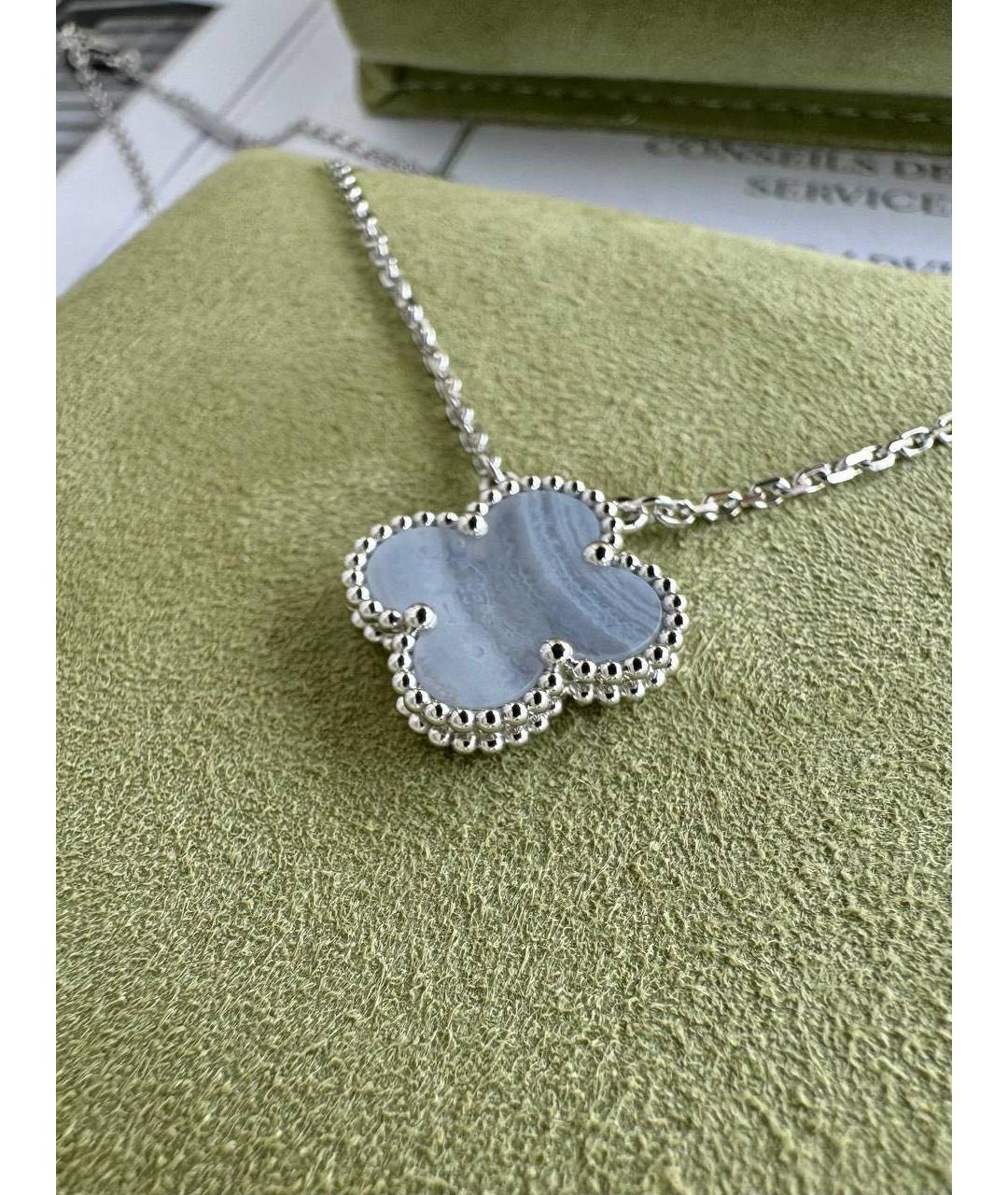 VAN CLEEF & ARPELS Голубая подвеска из белого золота, фото 4