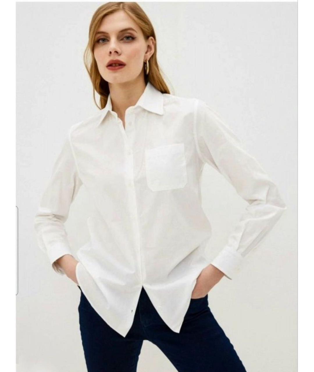 WEEKEND MAX MARA Белая хлопковая рубашка, фото 6