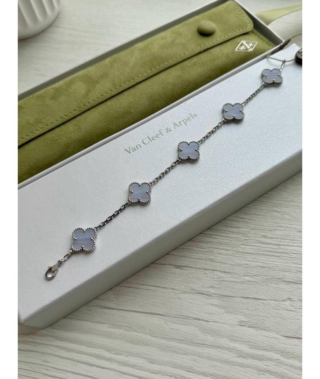 VAN CLEEF & ARPELS Голубой браслет из белого золота, фото 7