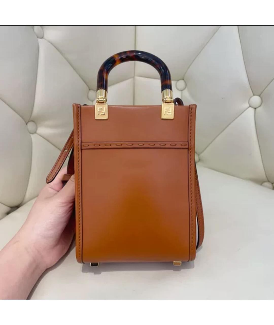 FENDI Кожаная сумка через плечо, фото 2