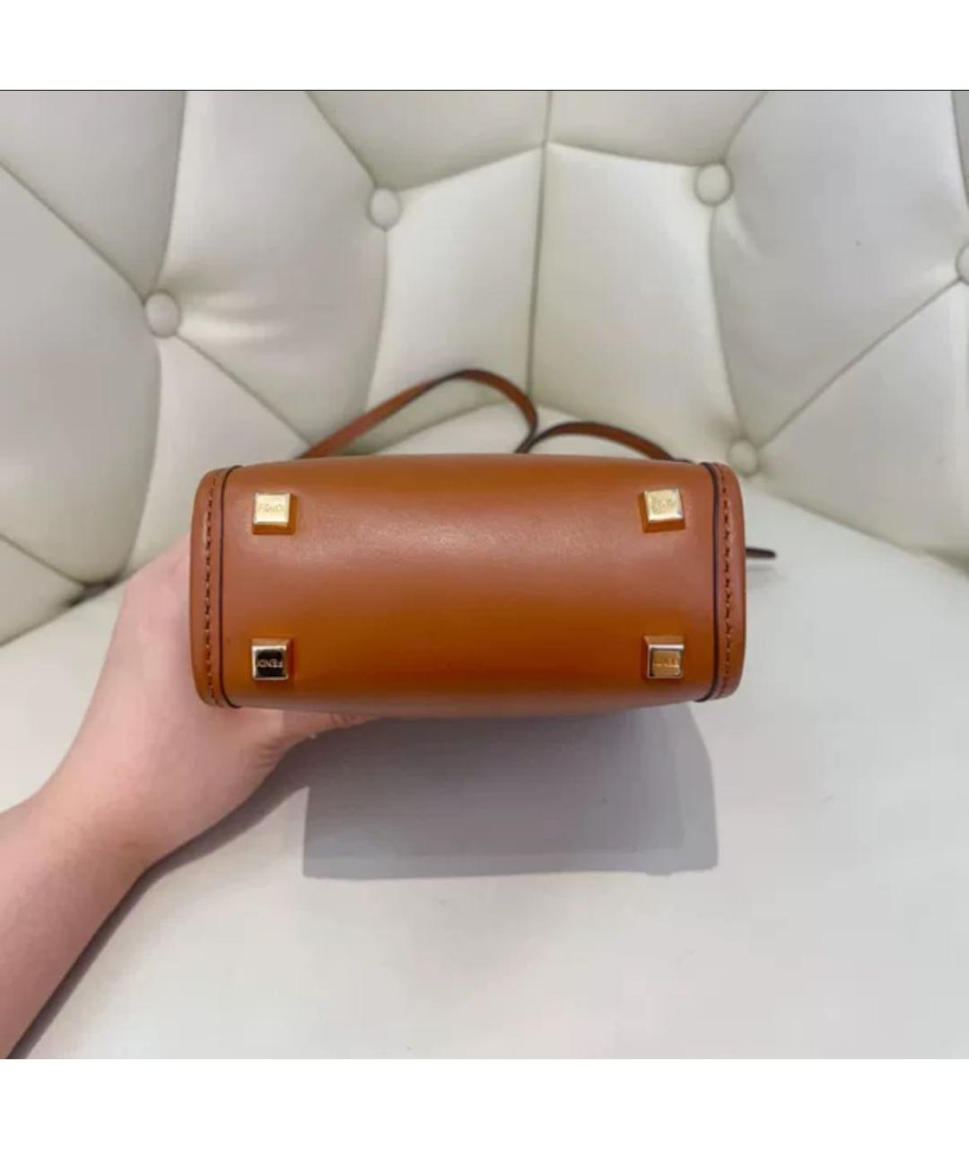 FENDI Кожаная сумка через плечо, фото 4