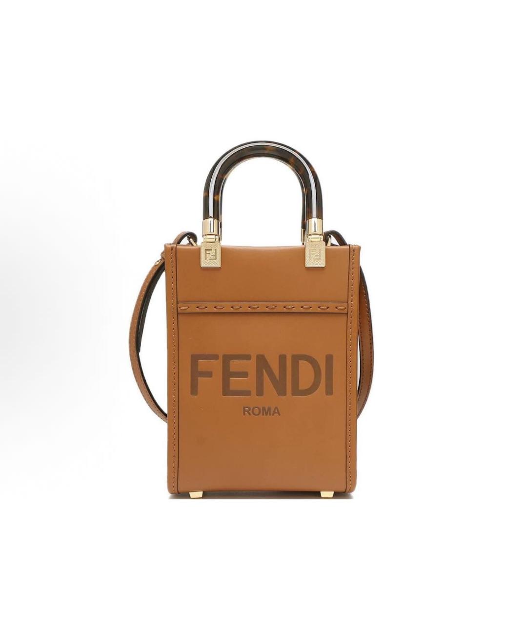 FENDI Кожаная сумка через плечо, фото 6