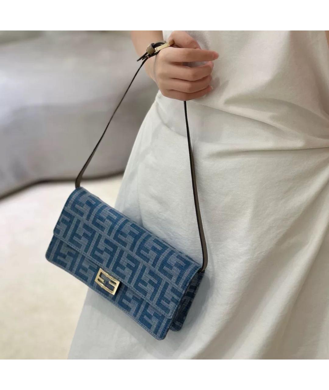 FENDI Синяя сумка через плечо, фото 5