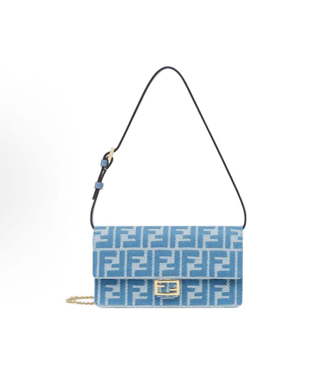 FENDI Синяя сумка через плечо, фото 2