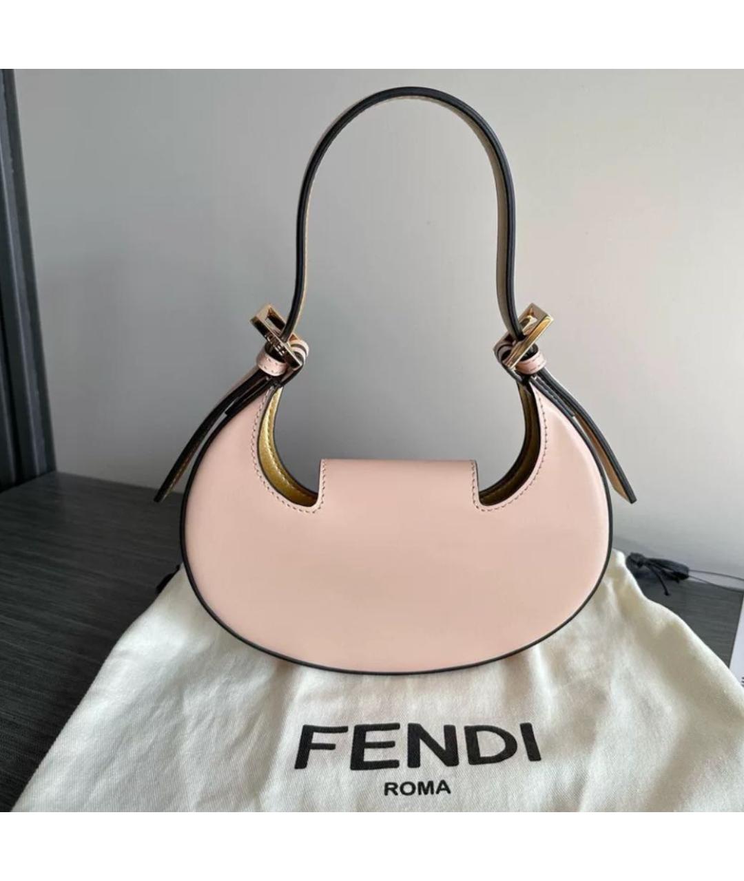 FENDI Кожаная сумка с короткими ручками, фото 5