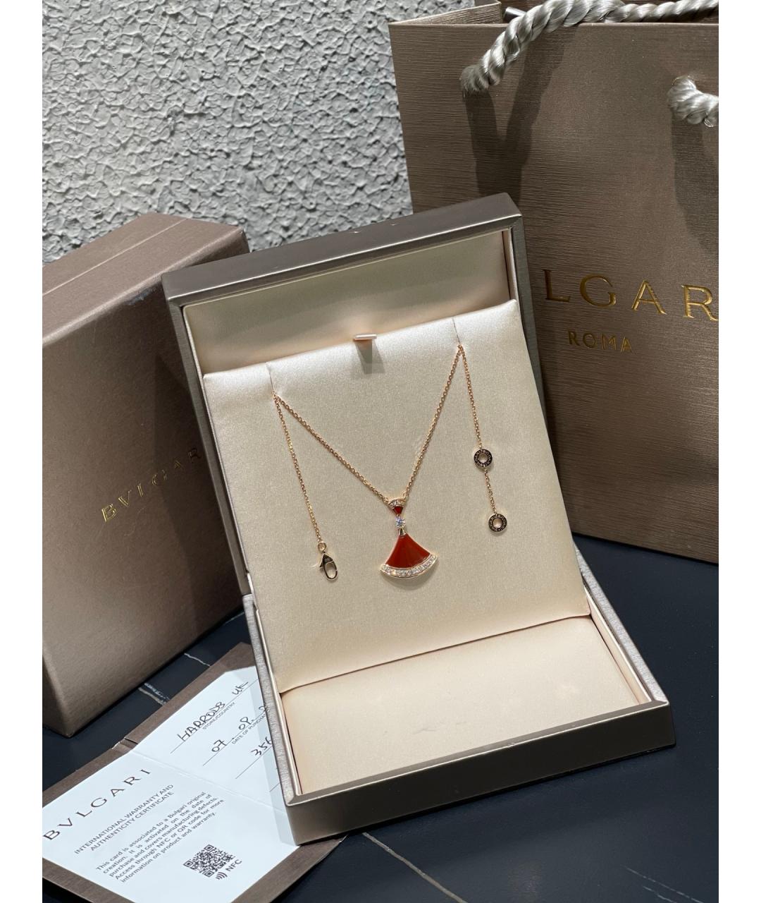BVLGARI Золотое колье из розового золота, фото 3