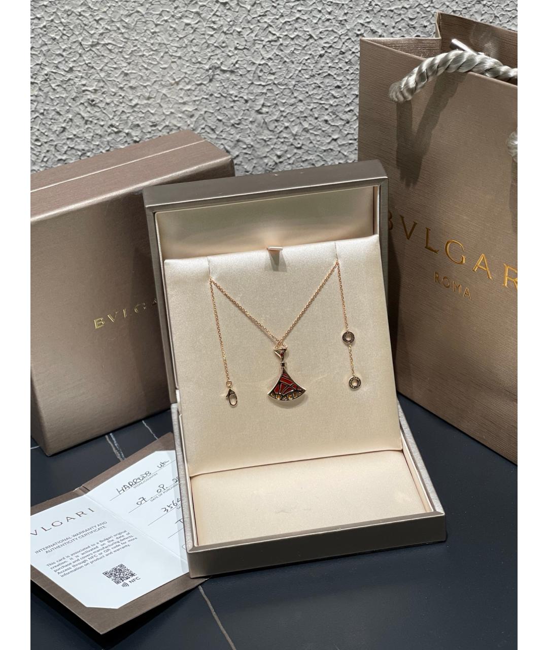 BVLGARI Золотое колье из розового золота, фото 7