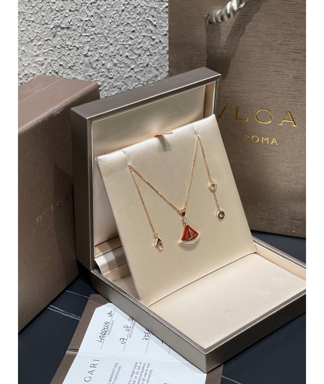 BVLGARI Золотое колье из розового золота, фото 4