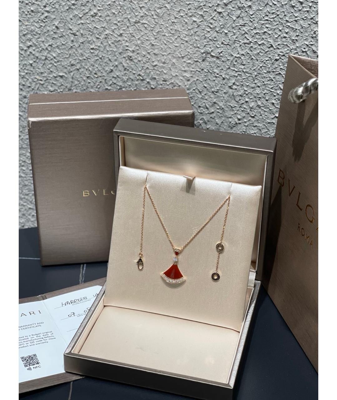 BVLGARI Золотое колье из розового золота, фото 5