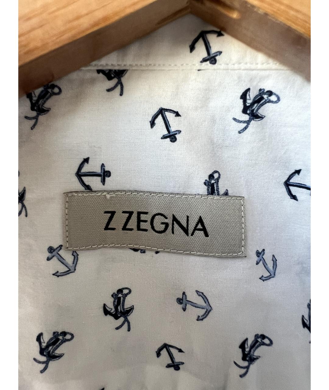 ZEGNA Белая хлопковая классическая рубашка, фото 4