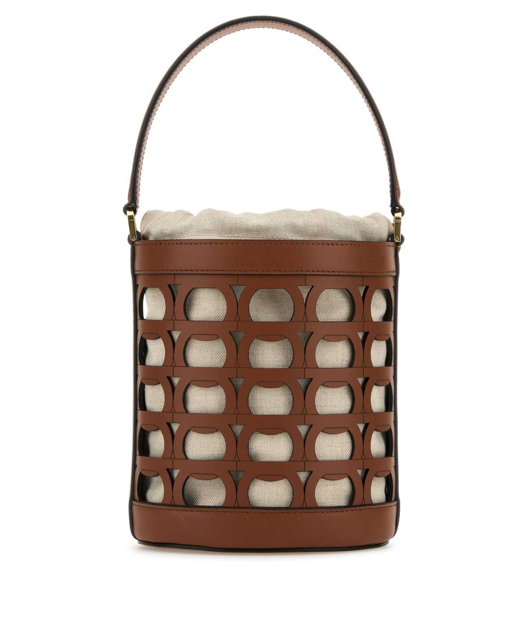 FERRAGAMO Коричневая кожаная сумка тоут, фото 3