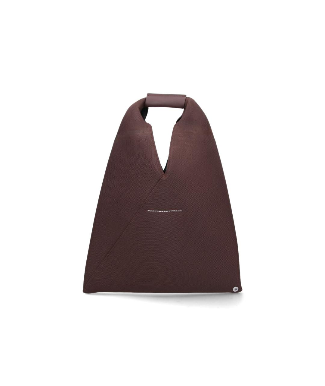MM6 MAISON MARGIELA Коричневая синтетическая сумка тоут, фото 3