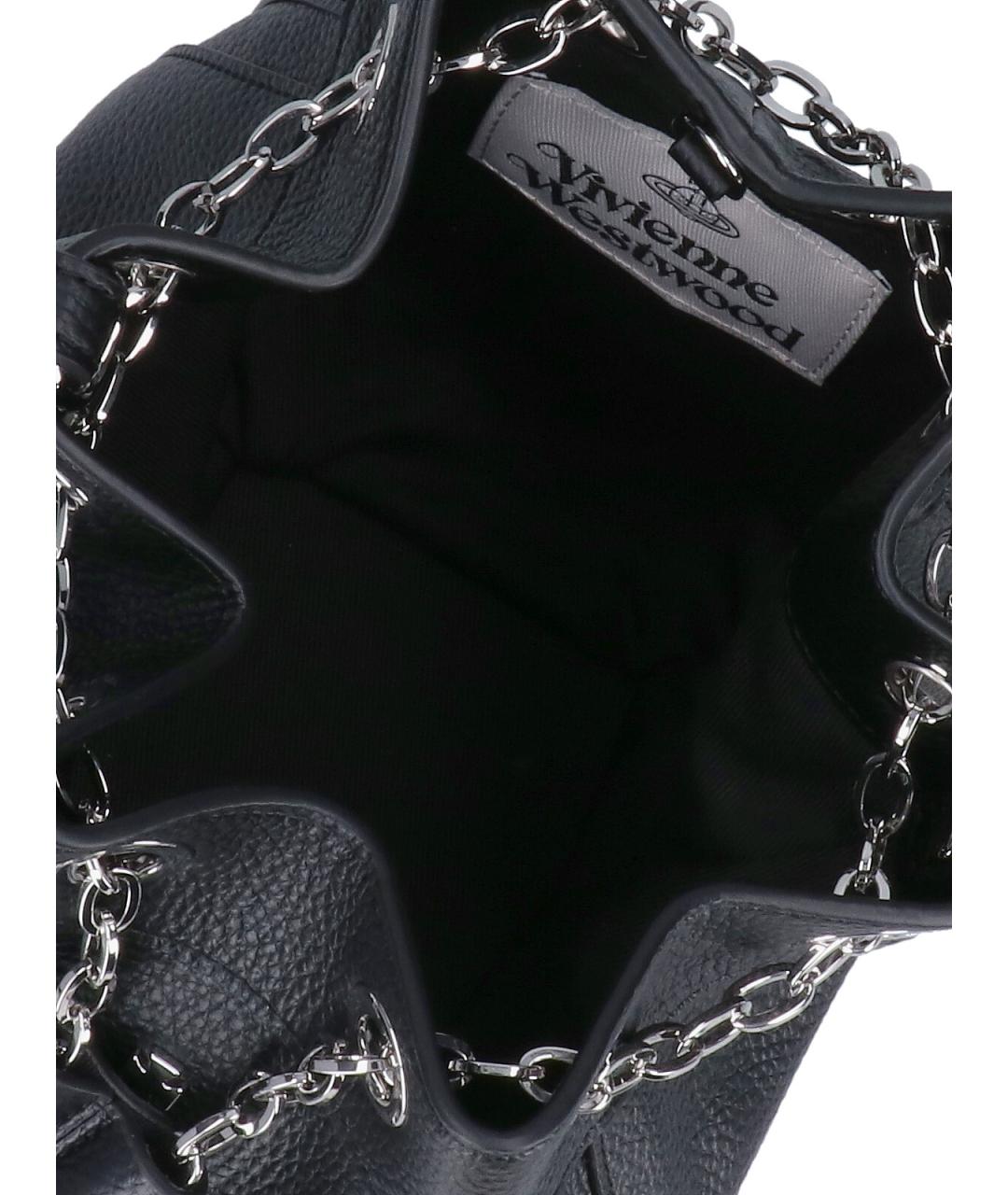 VIVIENNE WESTWOOD Черная сумка тоут из искусственной кожи, фото 4