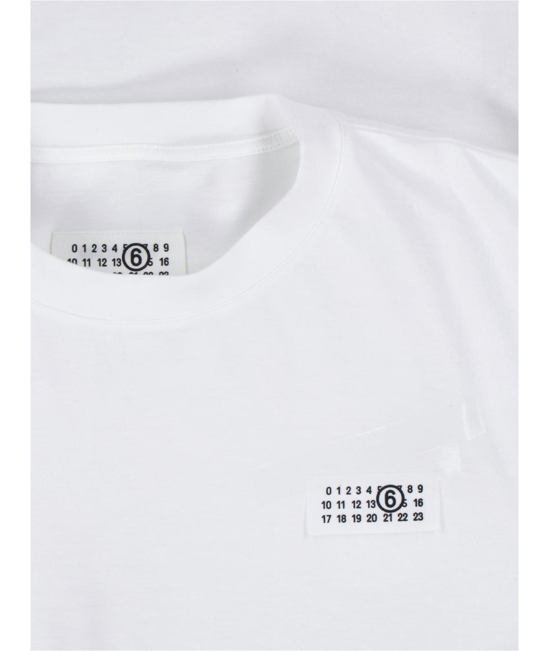 MM6 MAISON MARGIELA Белая хлопковая футболка, фото 3
