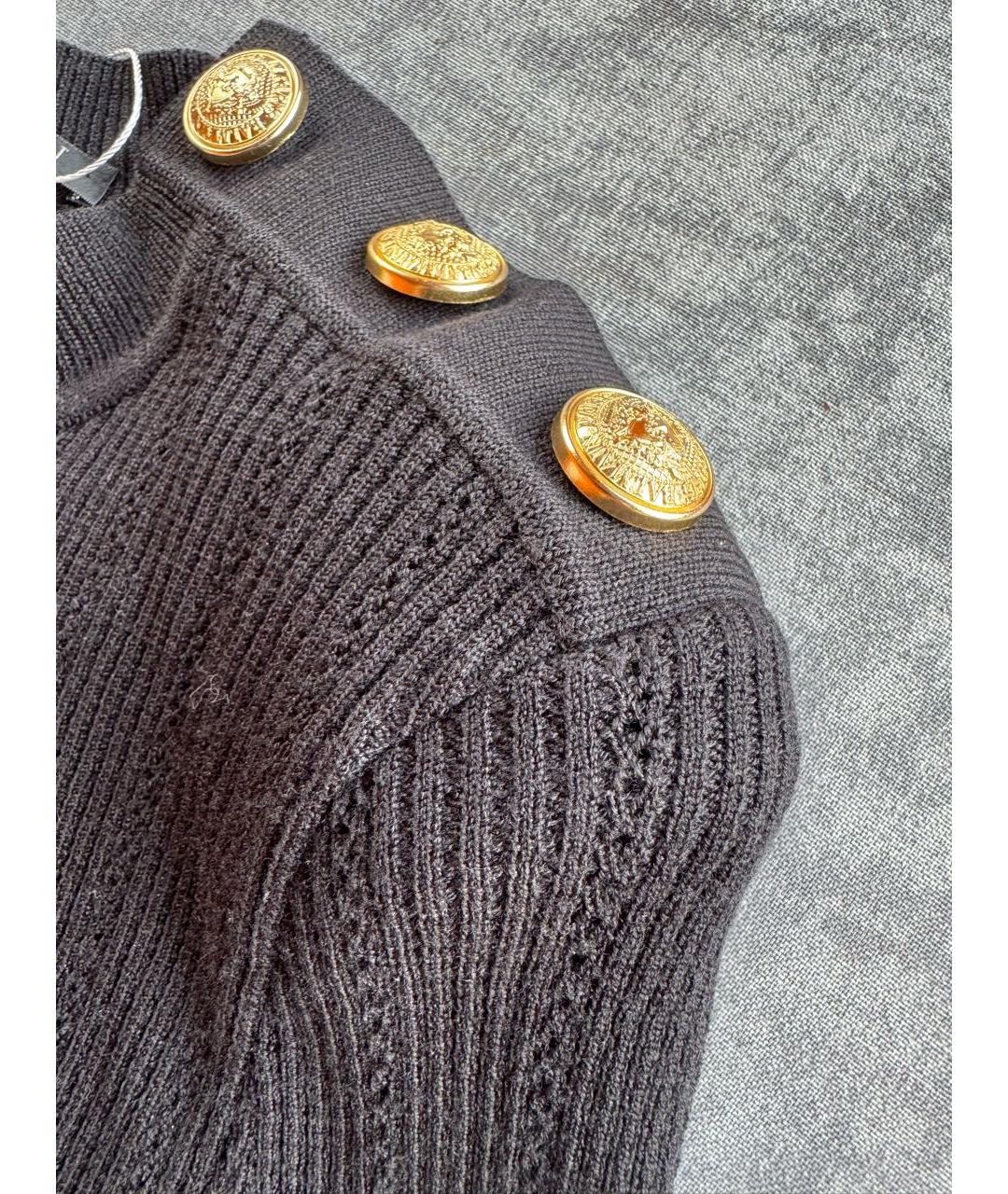 BALMAIN Черное шерстяное повседневное платье, фото 4