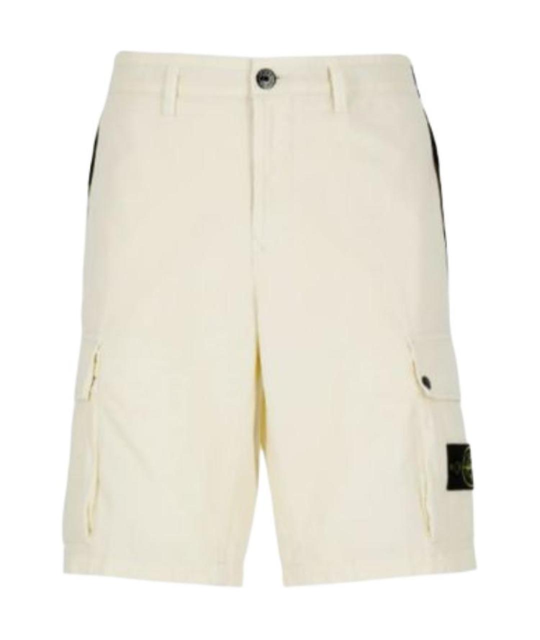 STONE ISLAND Бежевые шорты, фото 1