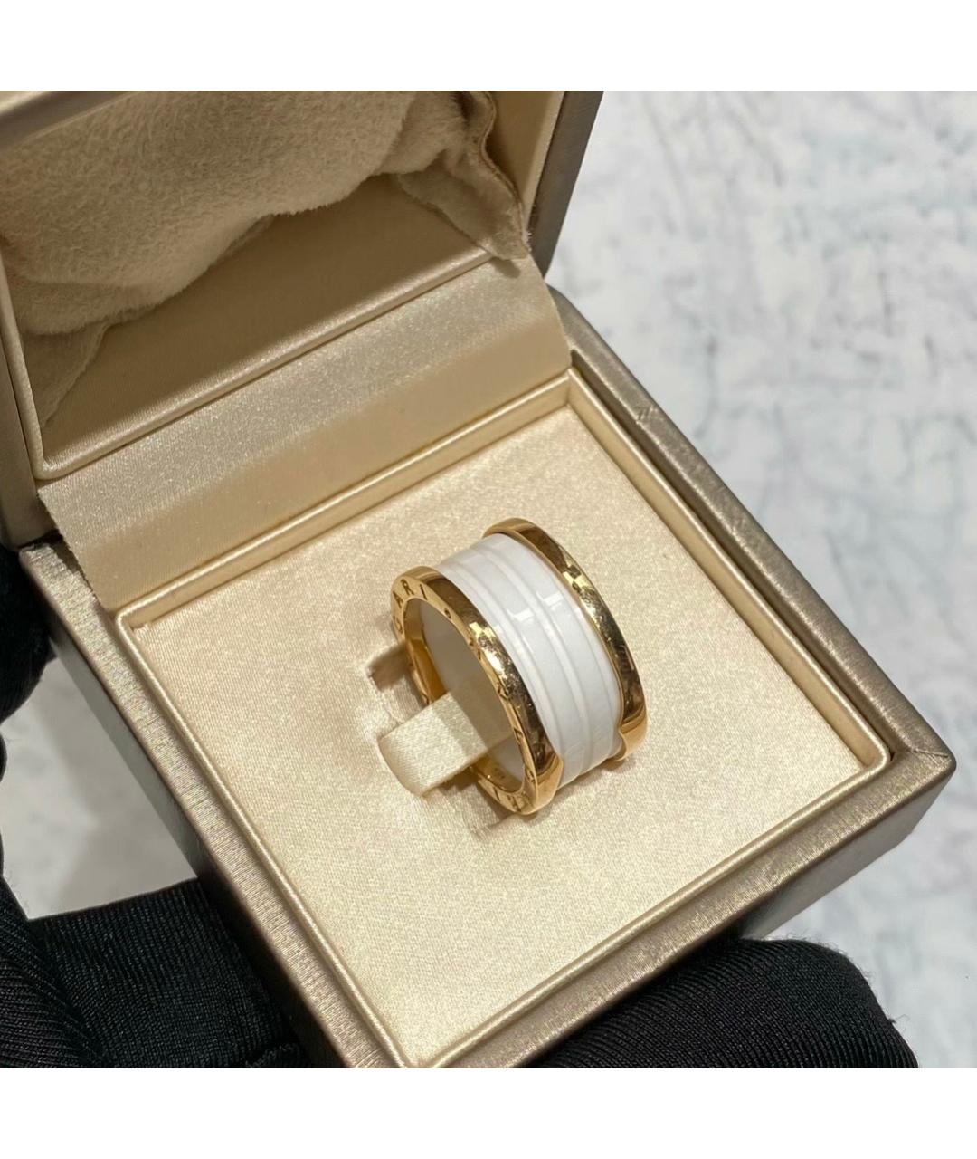 BVLGARI Белое кольцо из розового золота, фото 2