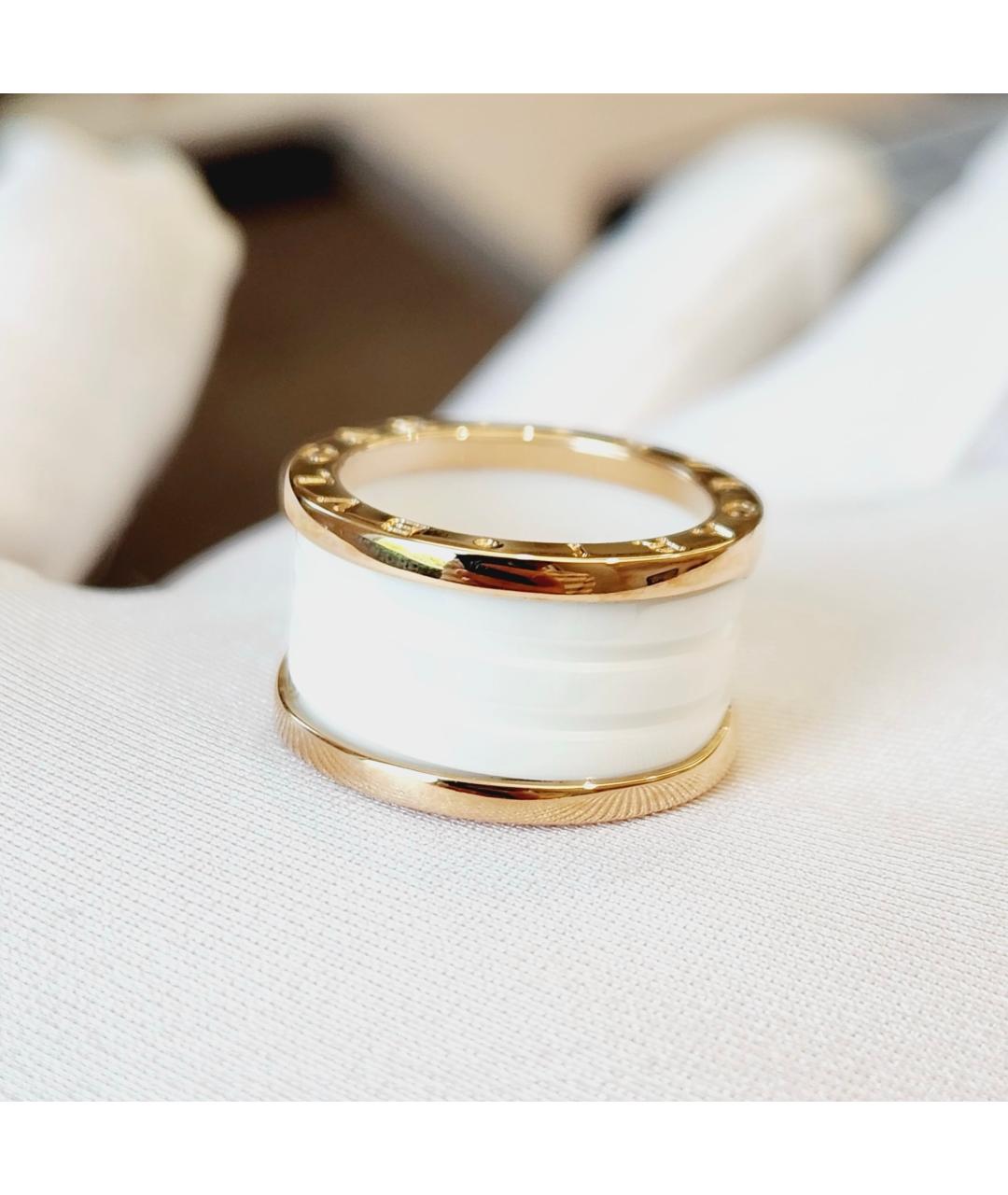 BVLGARI Белое кольцо из розового золота, фото 3