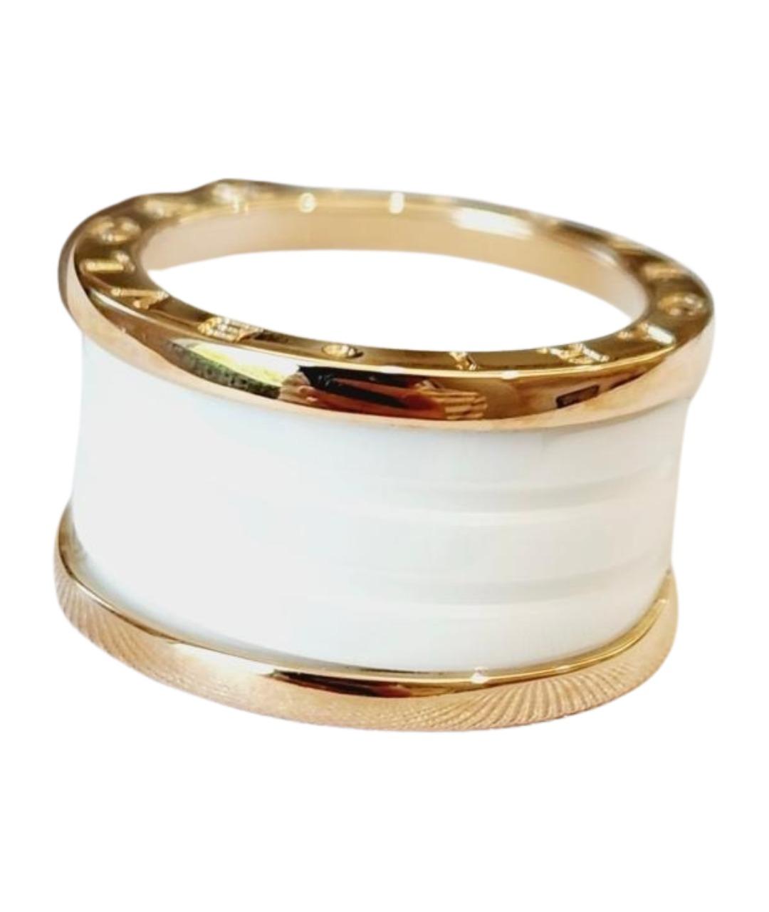 BVLGARI Белое кольцо из розового золота, фото 1