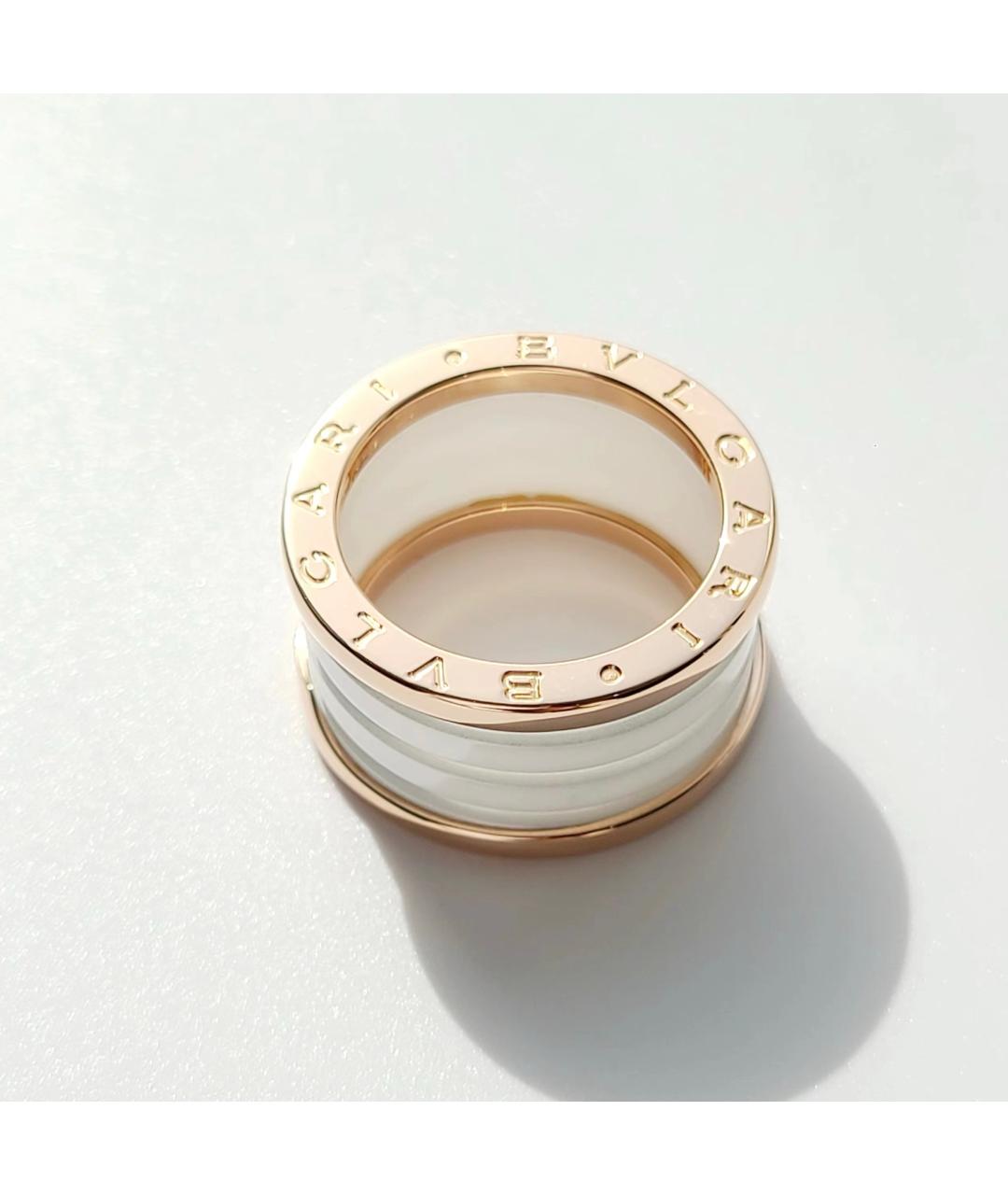 BVLGARI Белое кольцо из розового золота, фото 3
