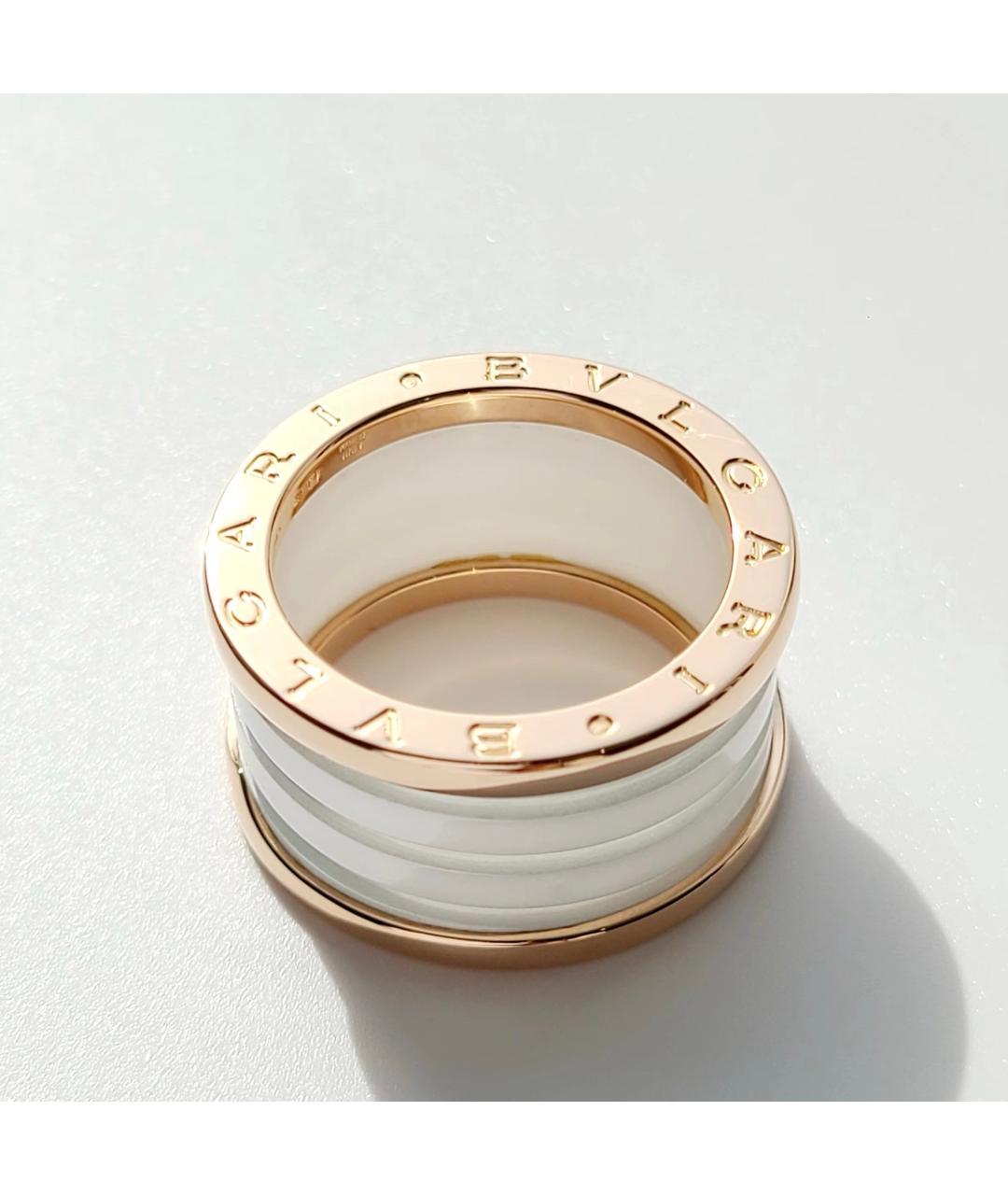 BVLGARI Белое кольцо из розового золота, фото 2