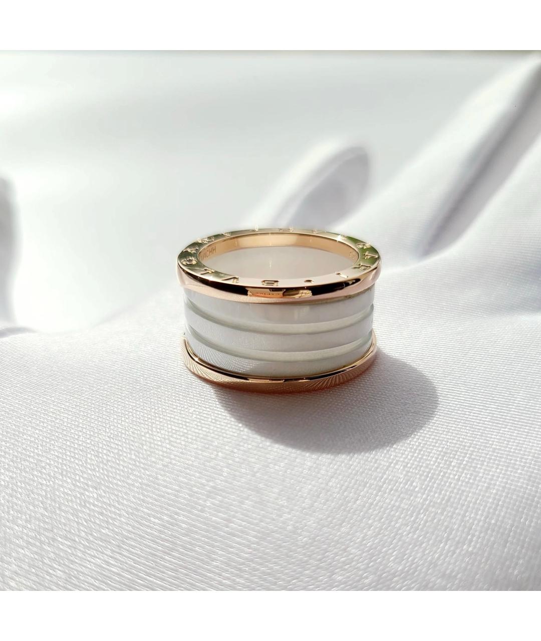 BVLGARI Белое кольцо из розового золота, фото 4