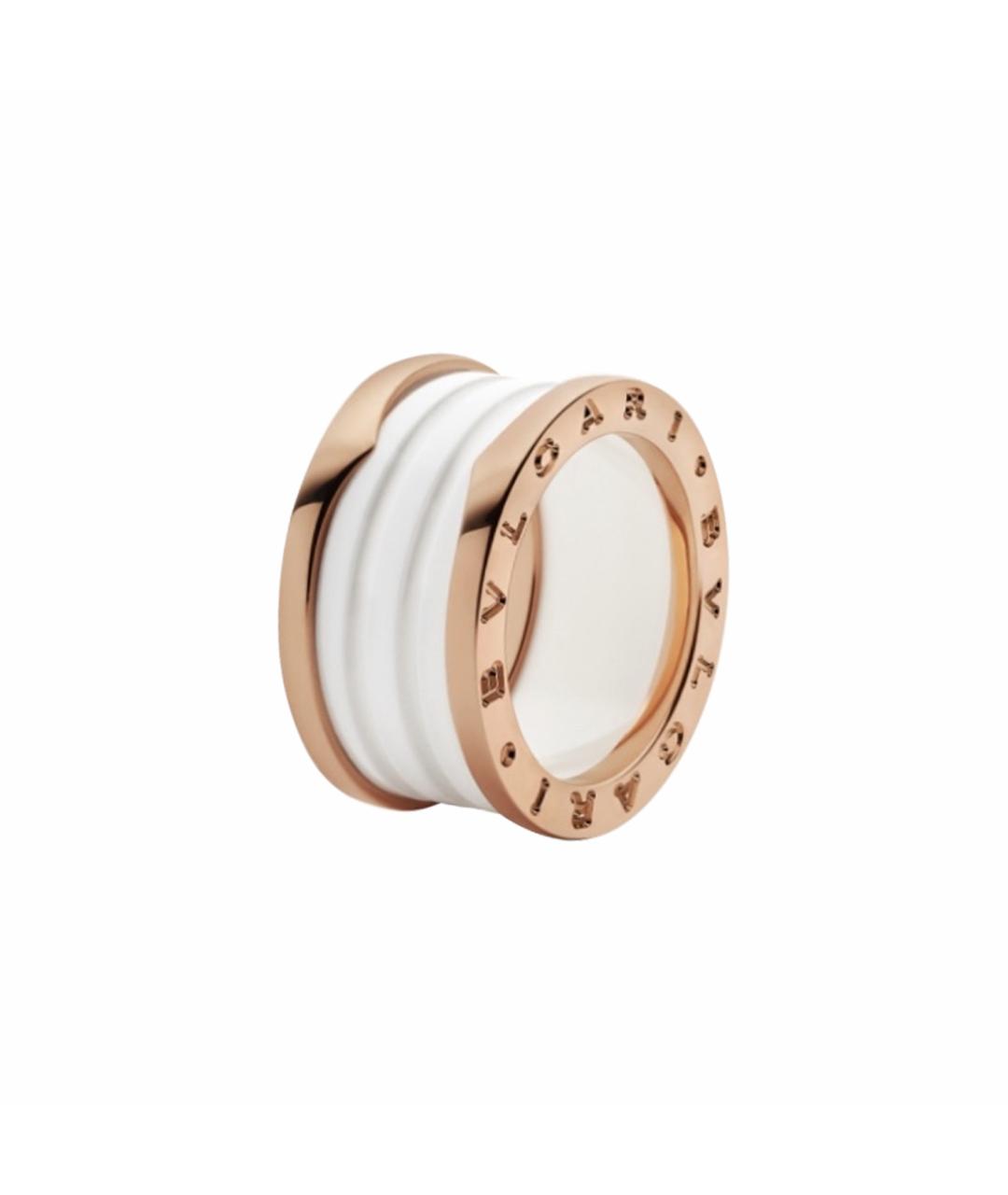 BVLGARI Белое кольцо из розового золота, фото 1