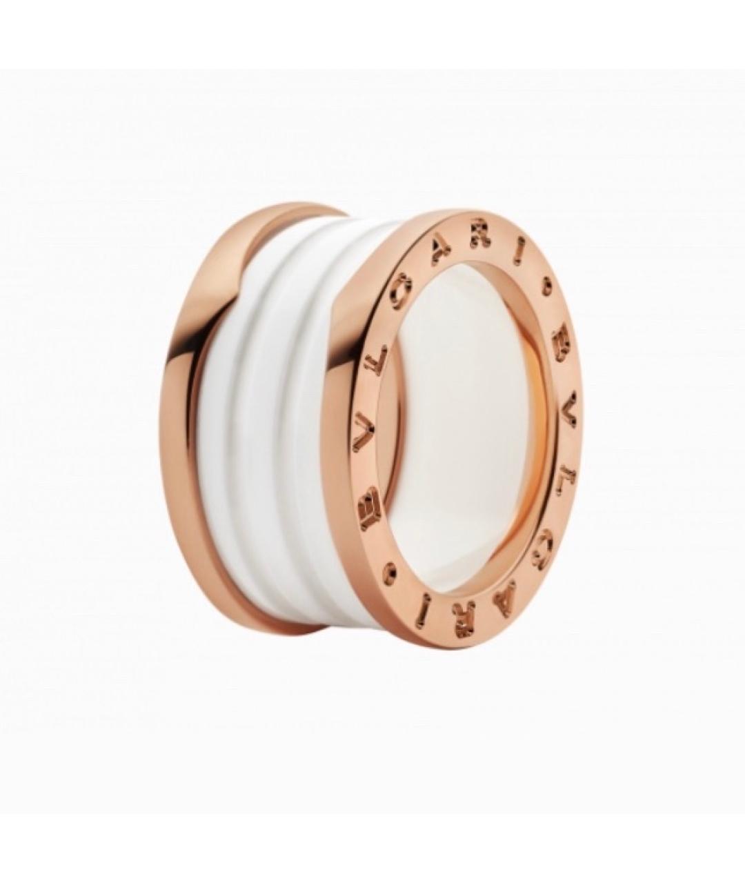 BVLGARI Белое кольцо из розового золота, фото 6