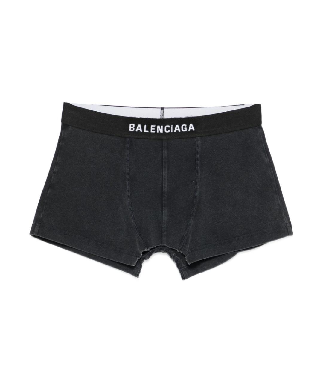 BALENCIAGA Черная хлопковая юбка мини, фото 1