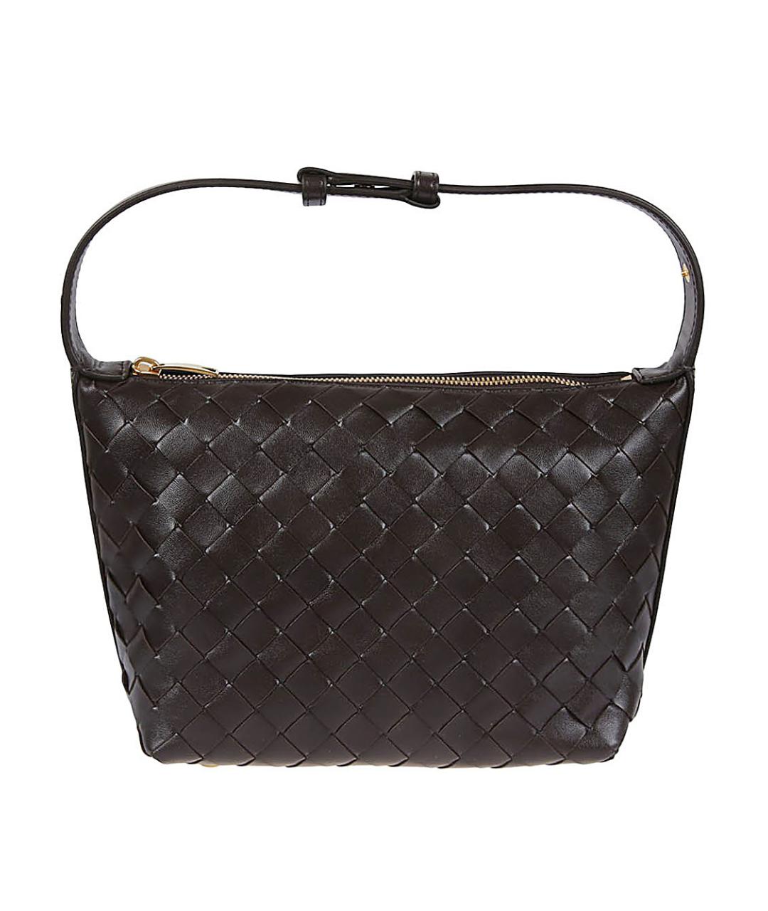 BOTTEGA VENETA Коричневая кожаная сумка с короткими ручками, фото 1