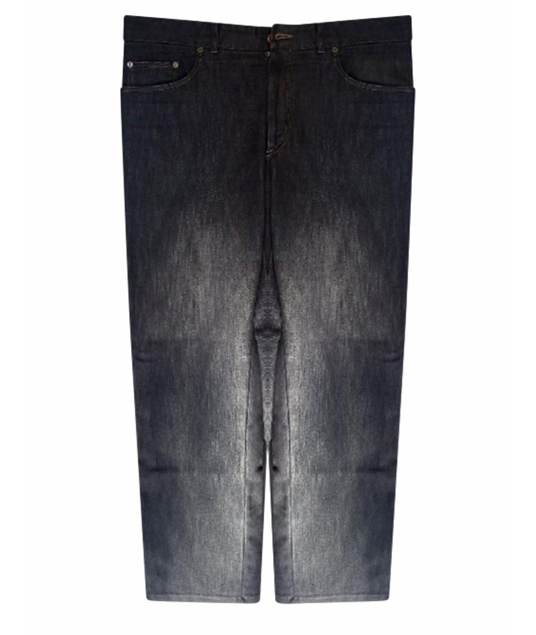BRIONI Черные хлопковые прямые джинсы, фото 1