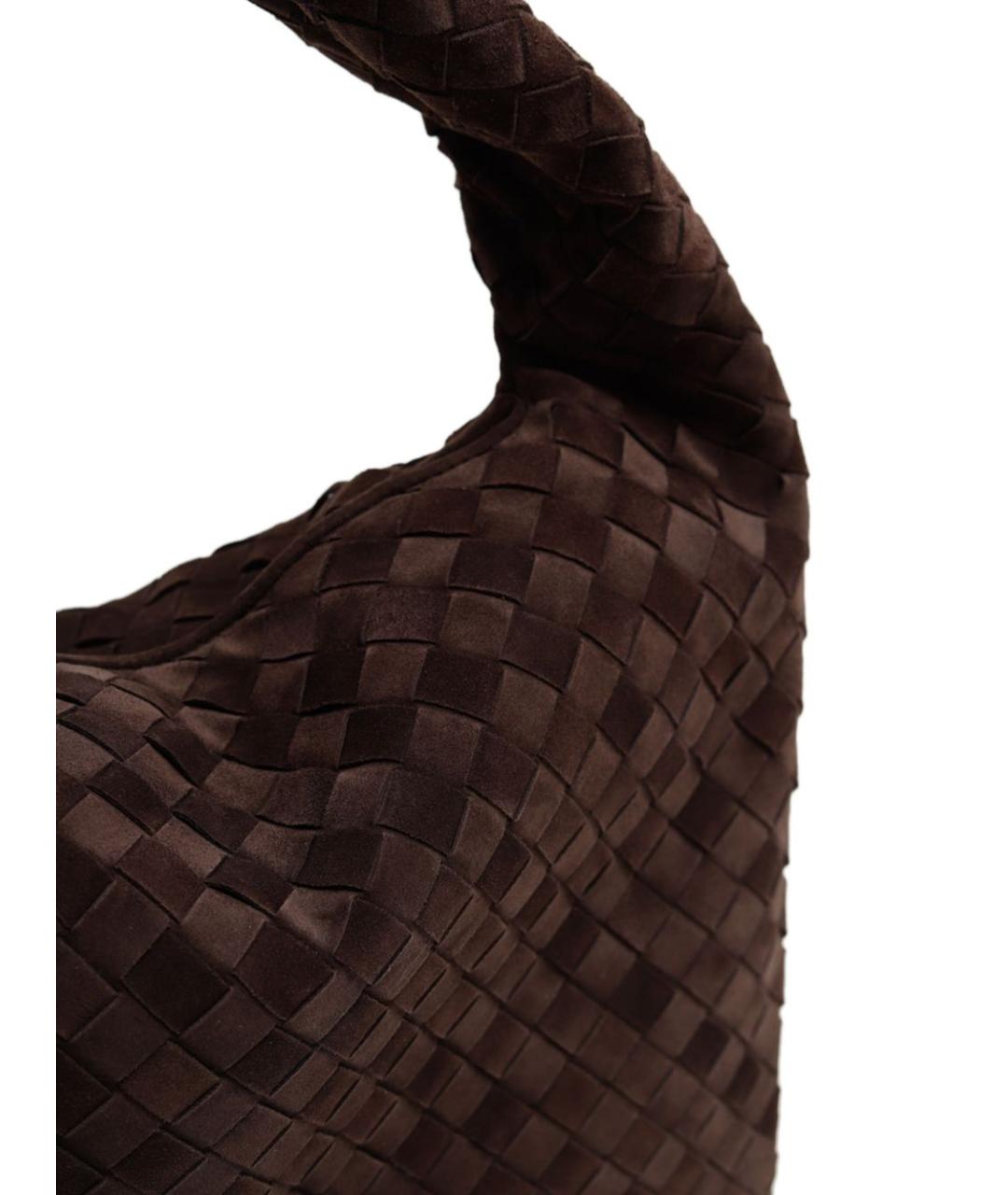 BOTTEGA VENETA Коричневая замшевая сумка через плечо, фото 3