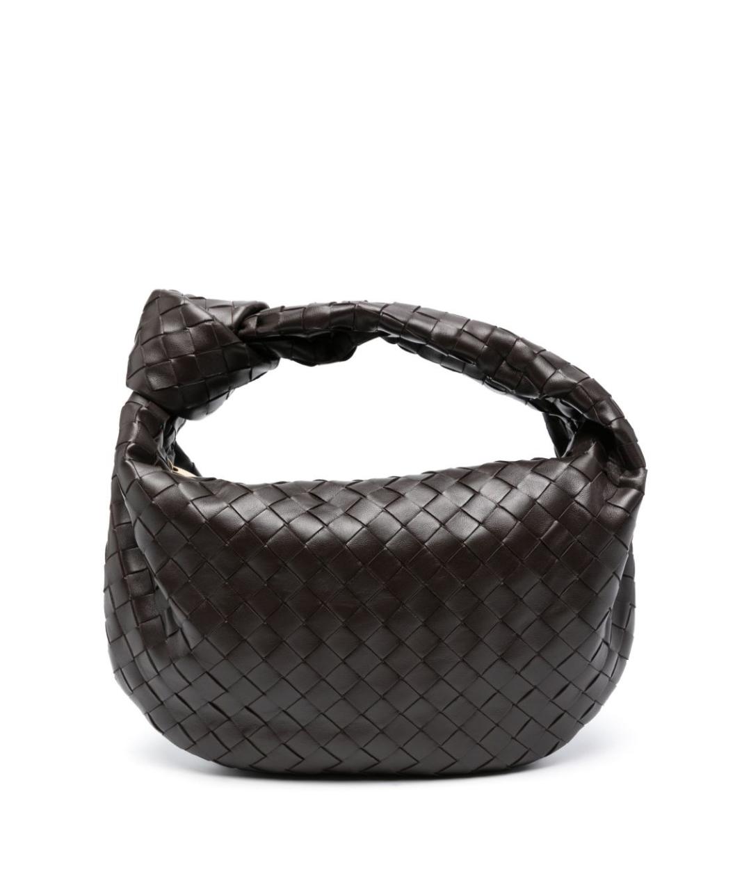 BOTTEGA VENETA Коричневая кожаная сумка с короткими ручками, фото 1