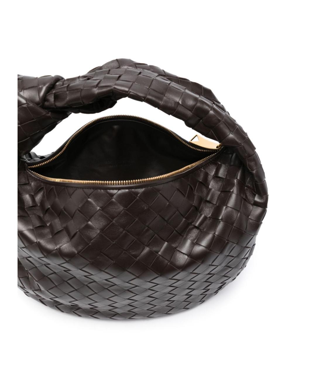 BOTTEGA VENETA Коричневая кожаная сумка с короткими ручками, фото 4