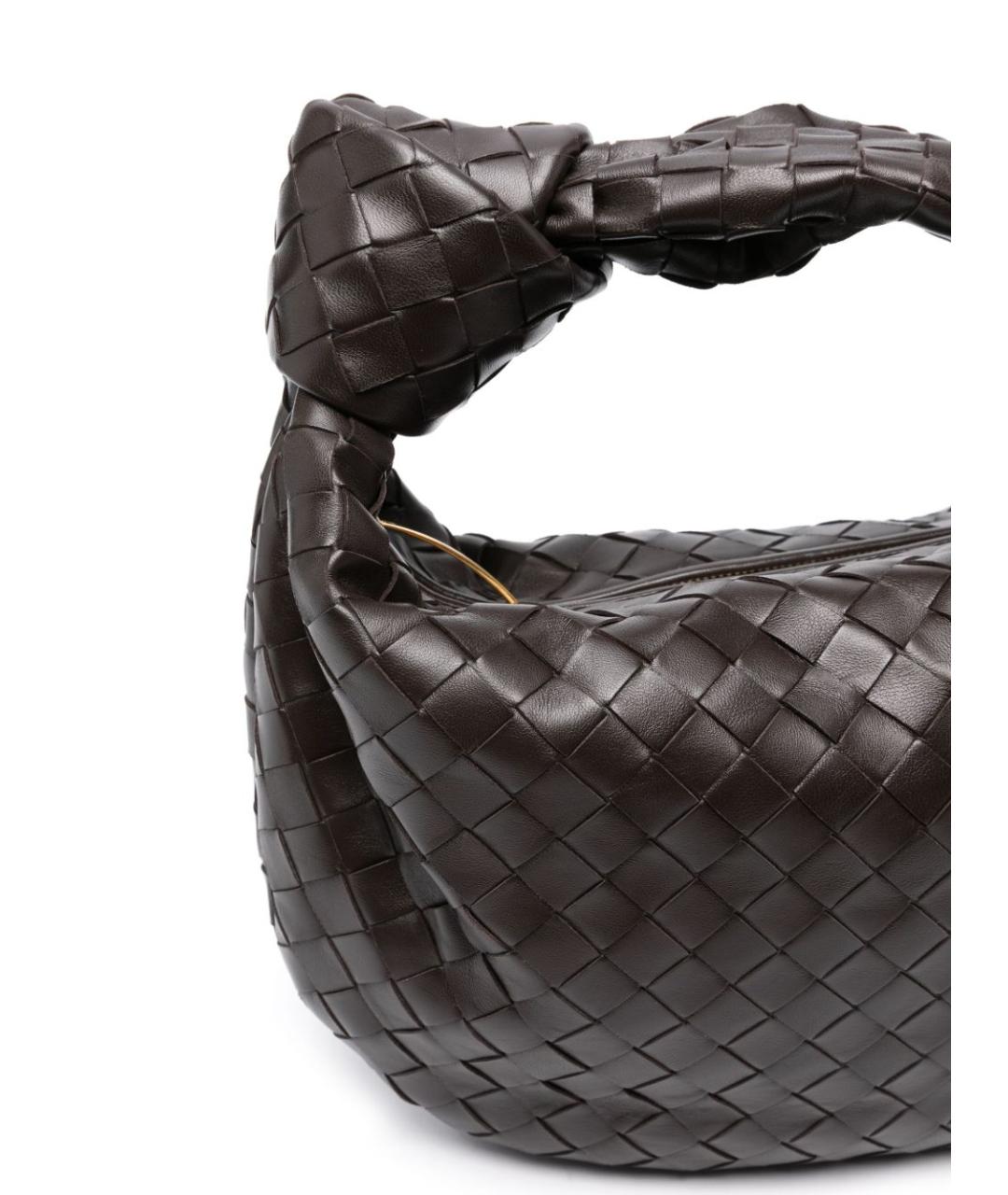 BOTTEGA VENETA Коричневая кожаная сумка с короткими ручками, фото 3