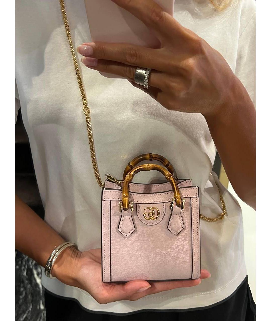 GUCCI Бежевая кожаная сумка тоут, фото 7