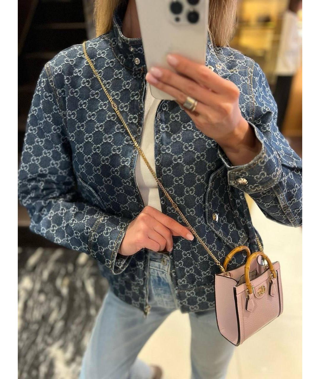 GUCCI Бежевая кожаная сумка тоут, фото 8