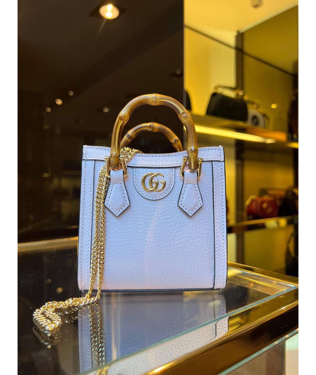 GUCCI Бежевая кожаная сумка тоут, фото 6
