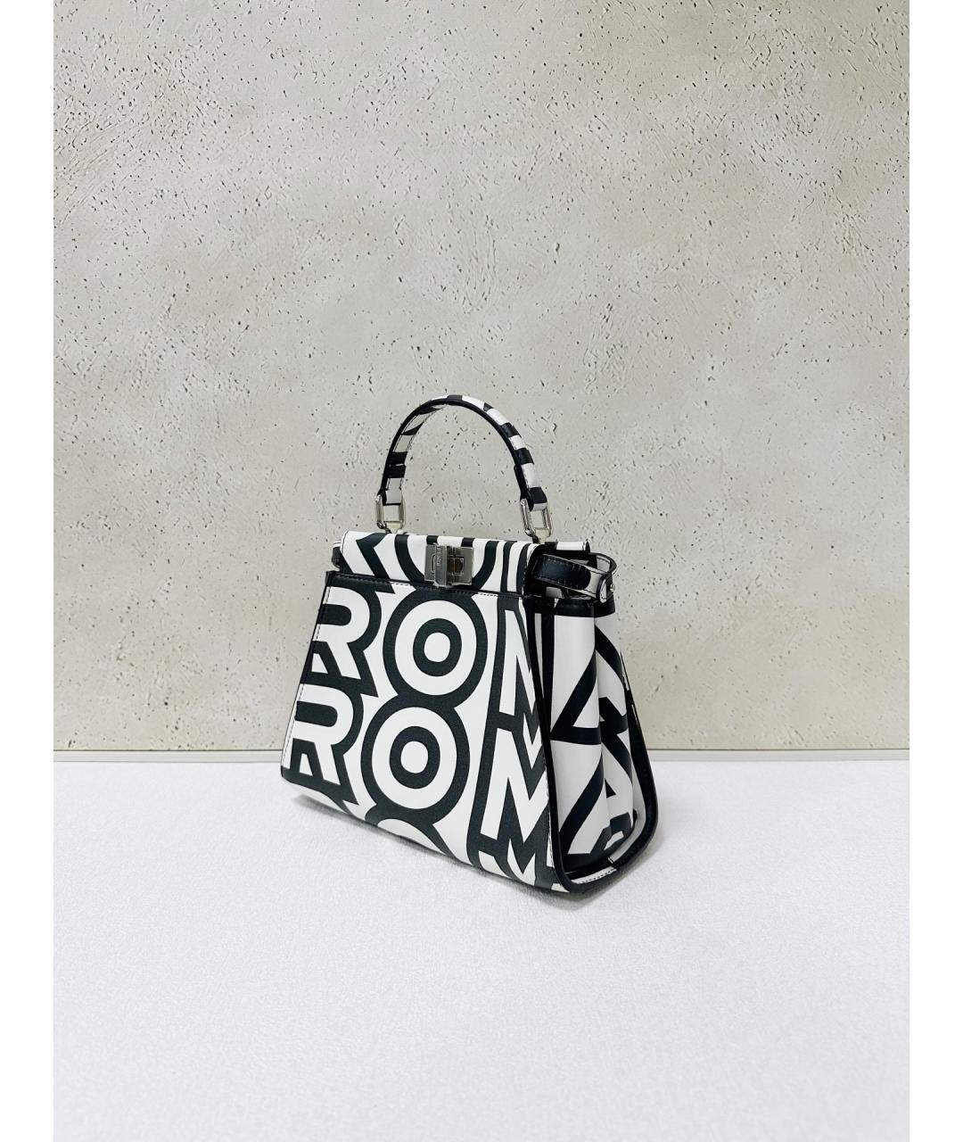 FENDI Белая кожаная сумка тоут, фото 3