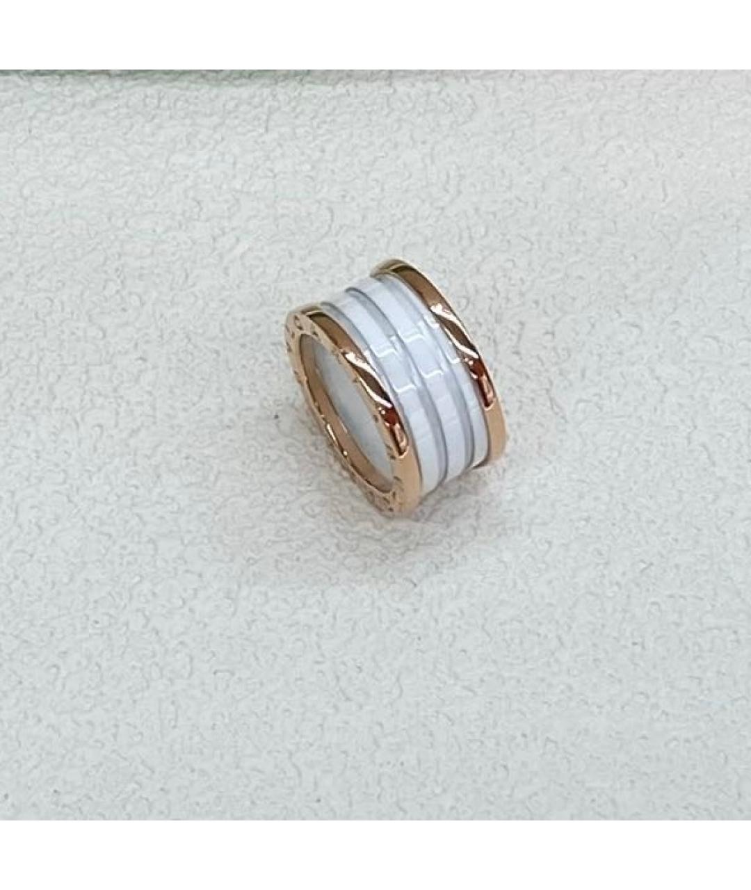 BVLGARI Белое кольцо из розового золота, фото 5