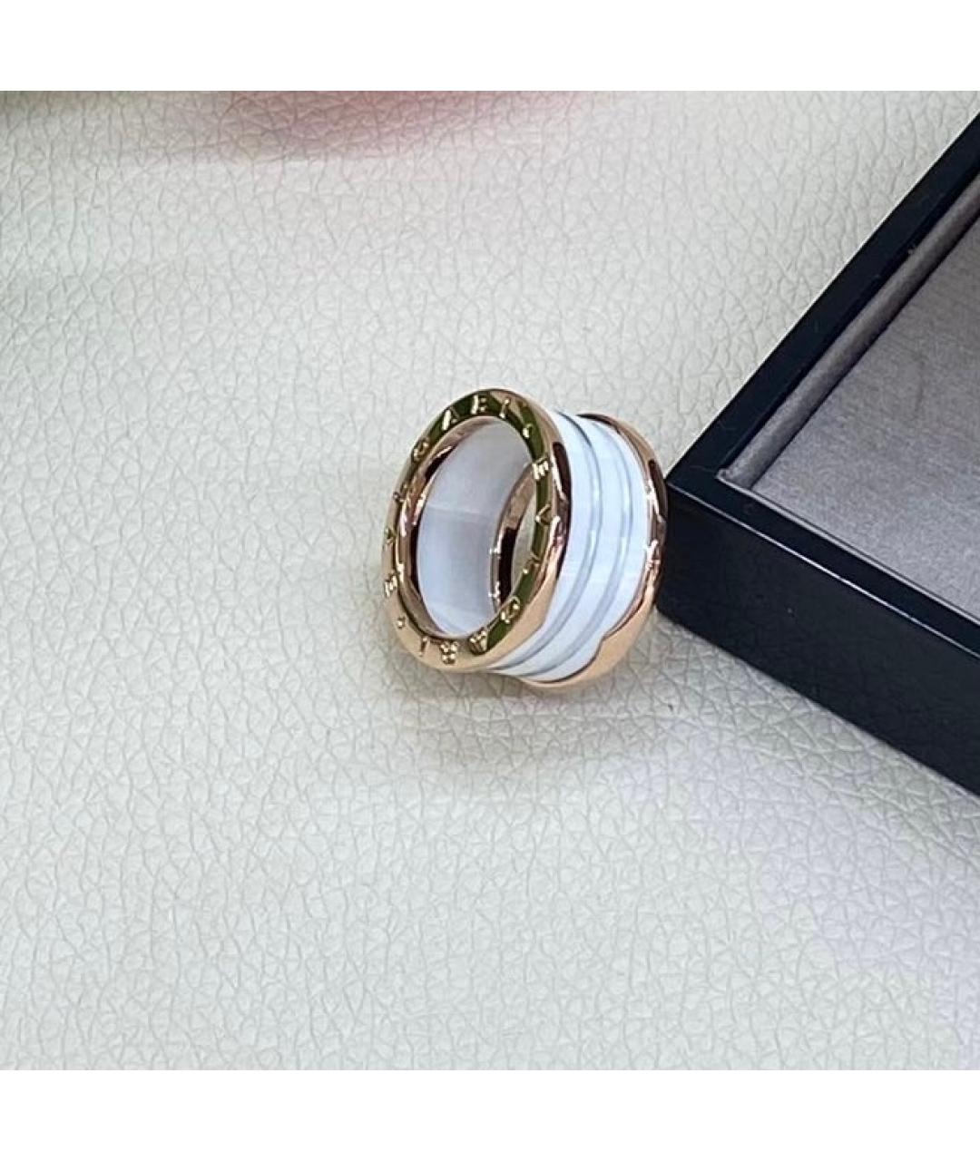 BVLGARI Белое кольцо из розового золота, фото 3