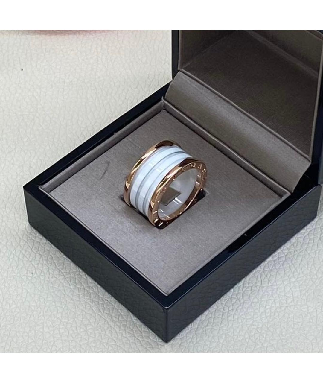 BVLGARI Белое кольцо из розового золота, фото 2