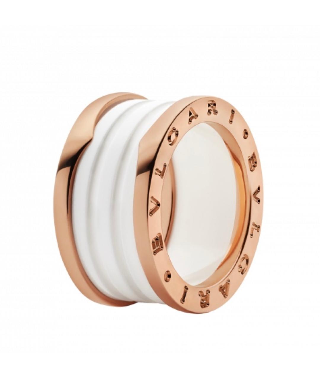 BVLGARI Белое кольцо из розового золота, фото 1