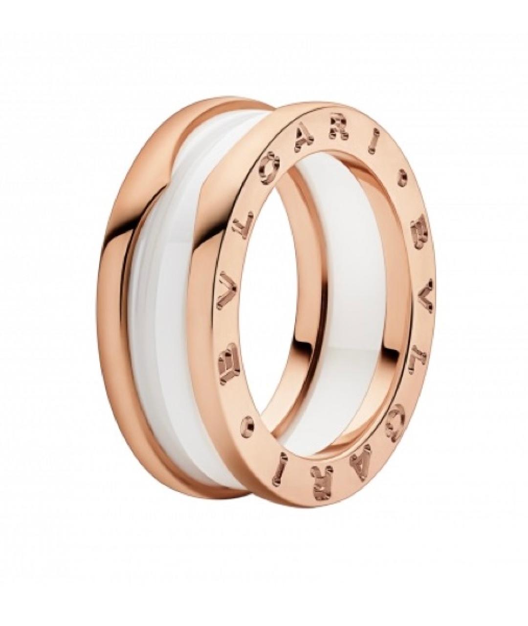 BVLGARI Белое кольцо из розового золота, фото 1