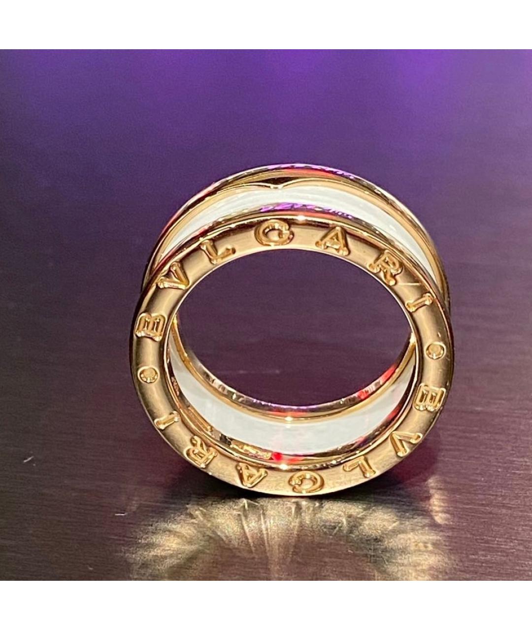BVLGARI Белое кольцо из розового золота, фото 4