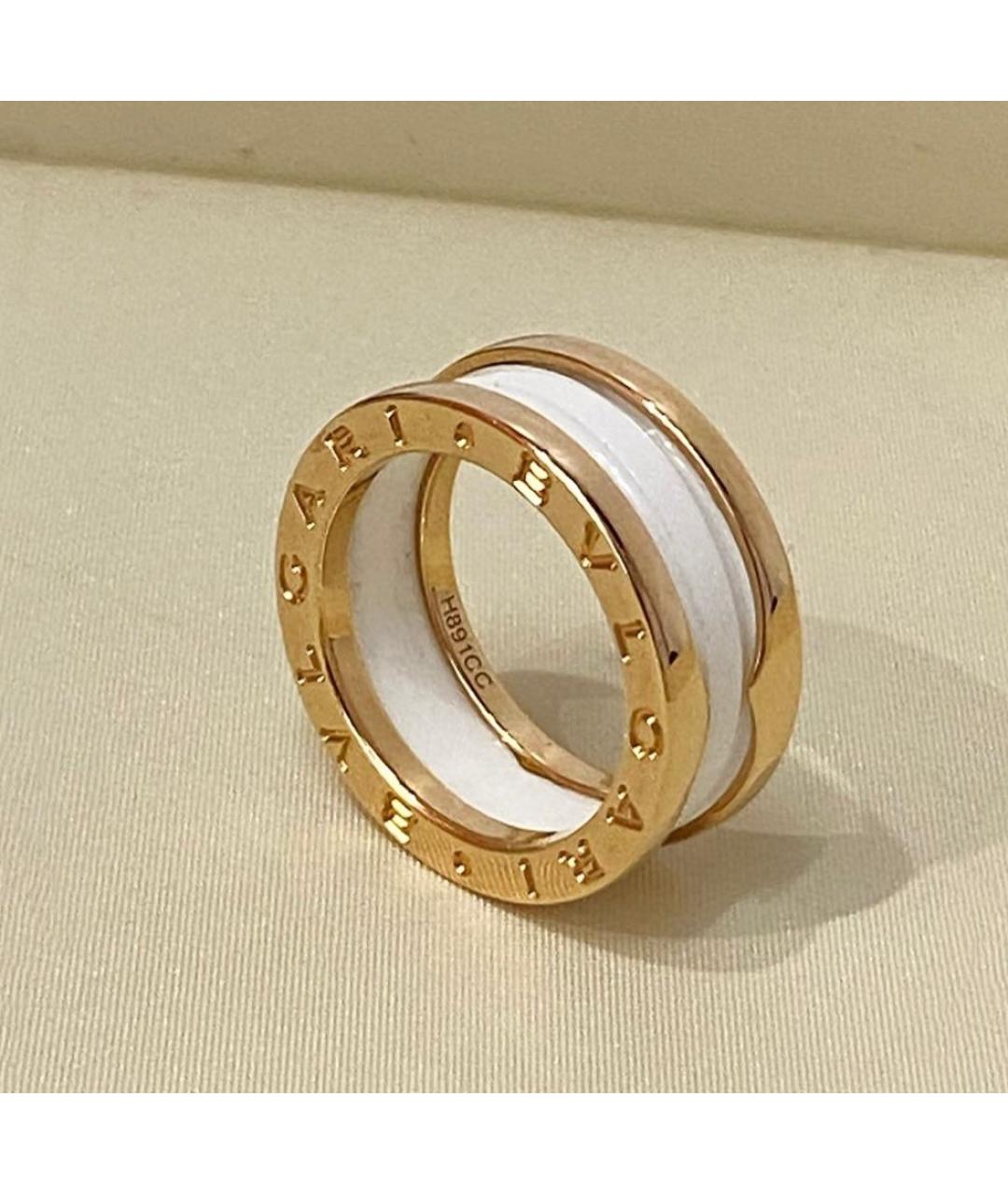 BVLGARI Белое кольцо из розового золота, фото 5
