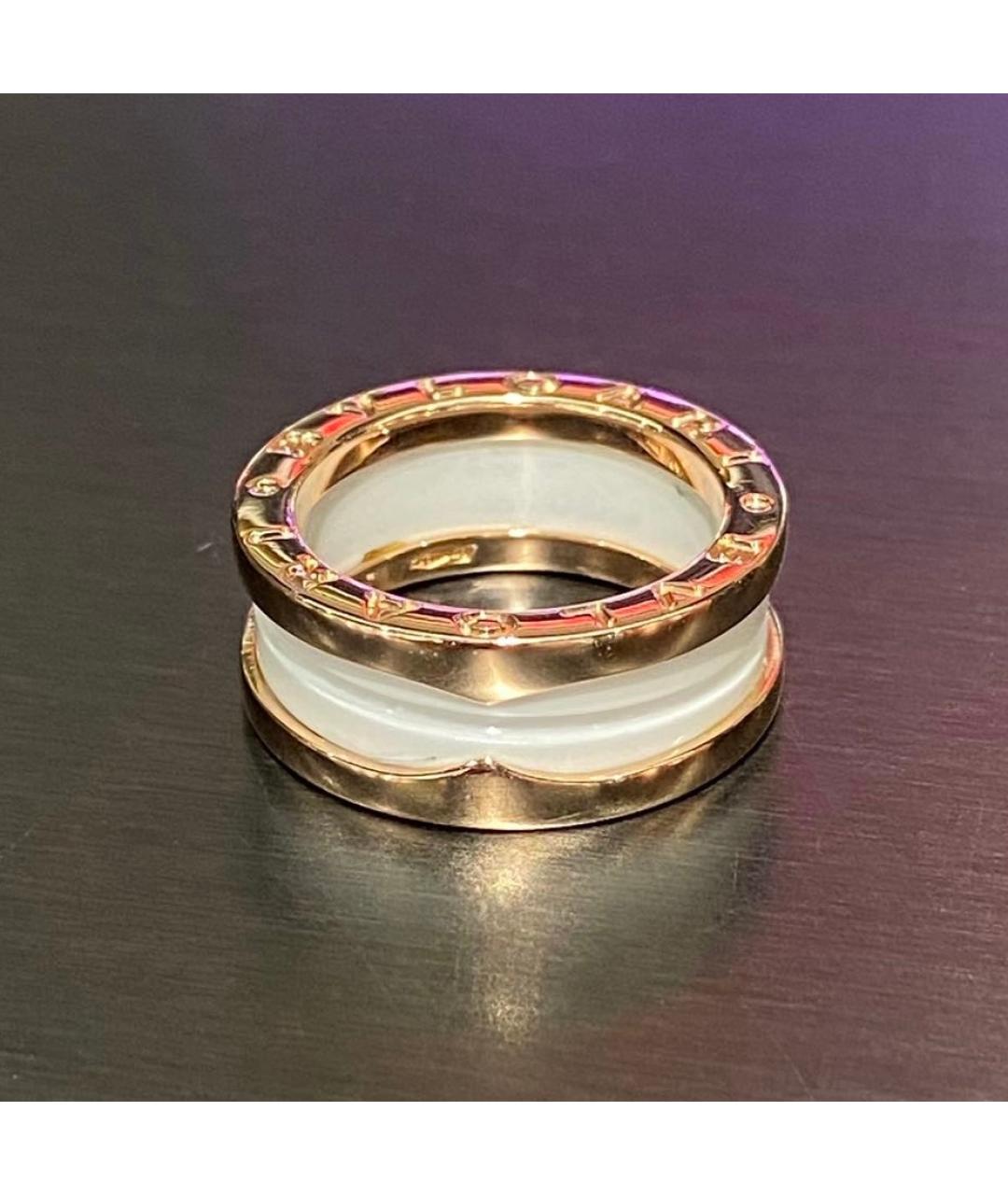 BVLGARI Белое кольцо из розового золота, фото 2