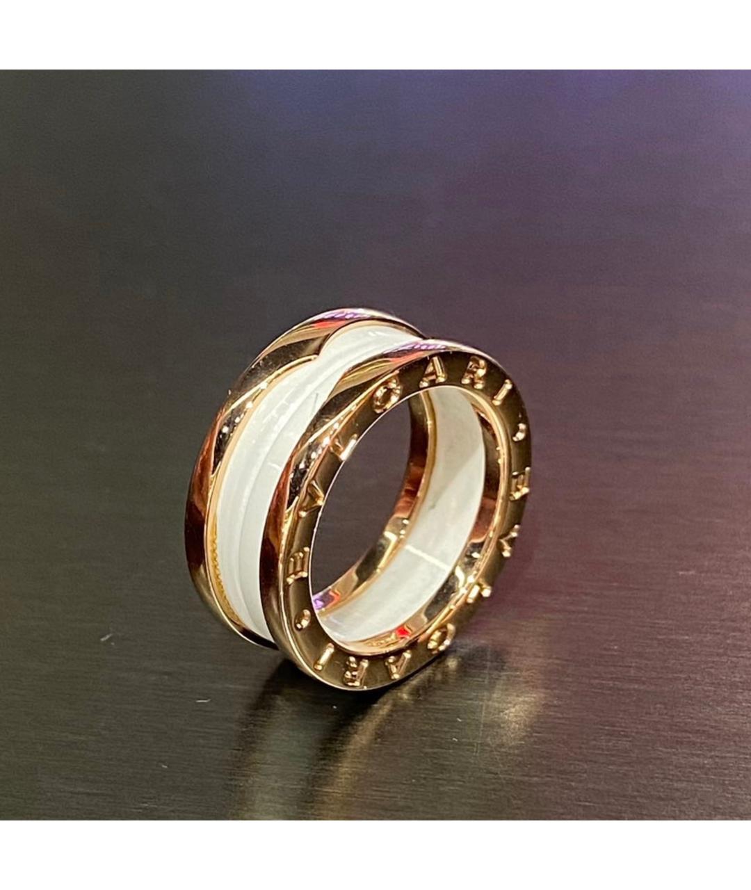 BVLGARI Белое кольцо из розового золота, фото 3